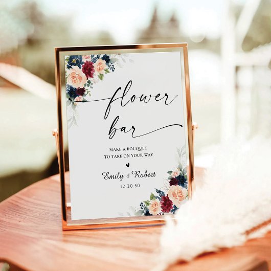 Signe De Table Symbole de la barre des fleurs de la Bourgogne