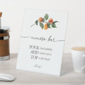 Signe De Table Symbole de la barre orange Mimosa (In SItu)