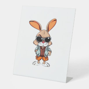 Signe De Table SYMBOLE DE LA cravate-JOUR lapin de la paix Hippie