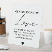 Signe De Table Symbole de la fête de mariage des générations mode (In SItu)