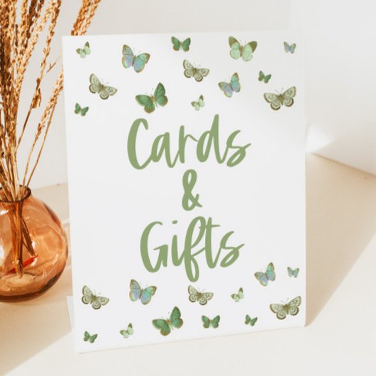 Signe De Table Symbole de la Fête des Cartes et Cadeaux Papillon