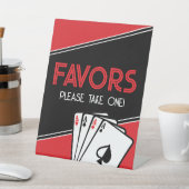 Signe De Table Symbole de la Fête du Poker Casino (In SItu)