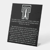 Signe De Table Symbole de la Guilde d'Osiris (Recto)