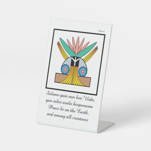 Signe De Table Symbole de la Paix de Salome et mantra de méditati (Recto)