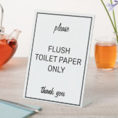 Signe De Table Symbole de la salle de bain blanche basique modern (In SItu)