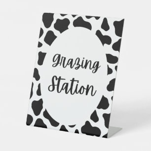 Signe De Table Symbole de la station de pâturage de Saint-Vache