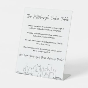 Signe De Table Symbole de la table de biscuits de Pittsburgh