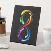 Signe De Table Symbole de l'infini de comètes arc-en-ciel (In SItu)