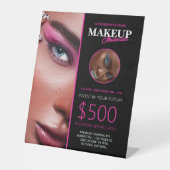 Signe De Table Symbole de maquillage modifiable (Recto)