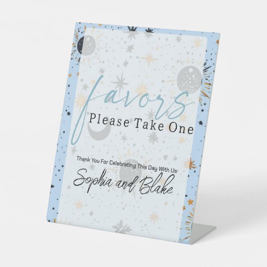 Signe De Table Symbole de mariage céleste Faveurs (Recto)