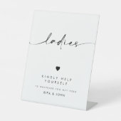 Signe De Table Symbole de mariage chic moderne pour dames (Recto)