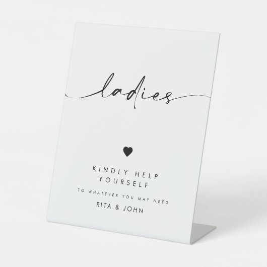 Signe De Table Symbole de mariage chic moderne pour dames (Recto)
