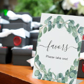 Signe De Table Symbole de mariage eucalyptus vert
