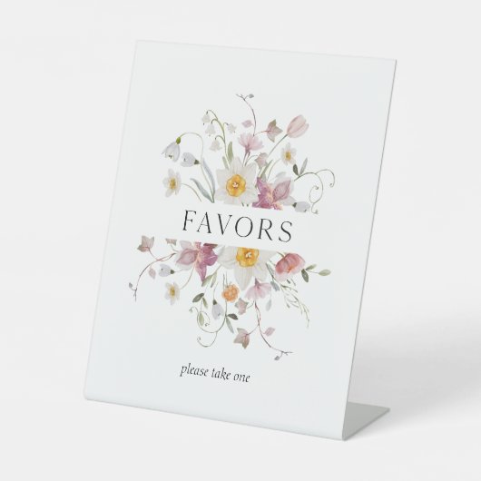 Signe De Table Symbole de mariage floral élégant (Recto)