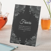 Signe De Table Symbole de mariage gothique Rose noir et gris (In SItu)