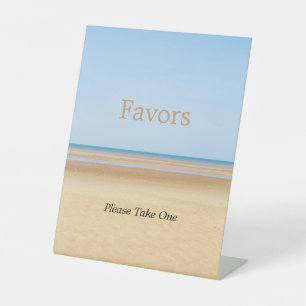 Signe De Table Symbole de mariage sur la plage Faveurs du piédest