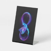 Signe De Table Symbole de Neon Infinity par Glowing Hummingbird (Recto)