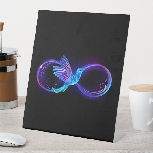 Signe De Table Symbole de Neon Infinity par Glowing Hummingbird (In SItu)