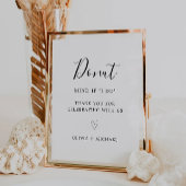 Signe De Table Symbole de noces de beignes Favor Signer barre de 