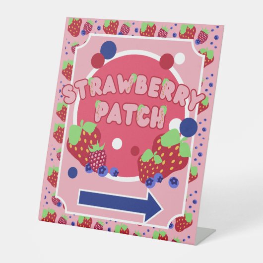Signe De Table Symbole de patchs fraises (Recto)