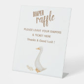 Signe De Table SYMBOLE DE RECHANGE Baby shower Oie (Recto)