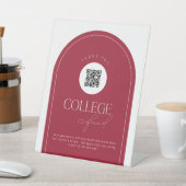 Signe De Table Symbole de socle QR Code Elegant sur mesure (In SItu)