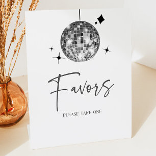 Signe De Table Symbole de table Silver Disco Ball Party