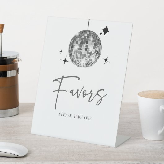 Signe De Table Symbole de table Silver Disco Ball Party (In SItu)
