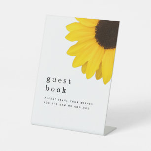 Signe De Table Symbole de tournesol géant Mariage du livre d'invi