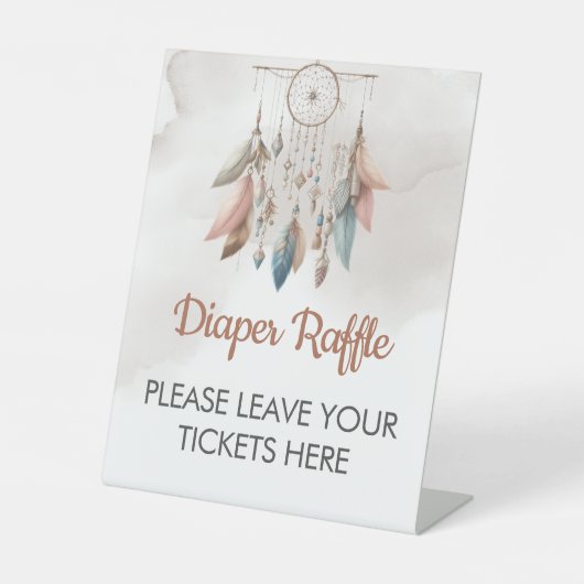 Signe De Table SYMBOLE Déchet Raffinée Dreamcatcher Boho Pastel (Recto)