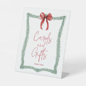 Signe De Table Symbole des cartes et cadeaux de fêtes d'hiver (Recto)