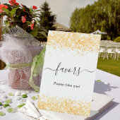 Signe De Table Symbole des confettis en or blanc