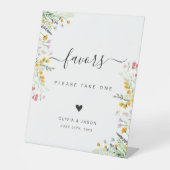 Signe De Table Symbole des faveurs d'anniversaire fleur sauvage (Recto)