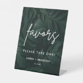 Signe De Table Symbole des faveurs de mariage de destination trop (Recto)