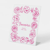 Signe De Table Symbole des Faveurs Flore Rose (Recto)
