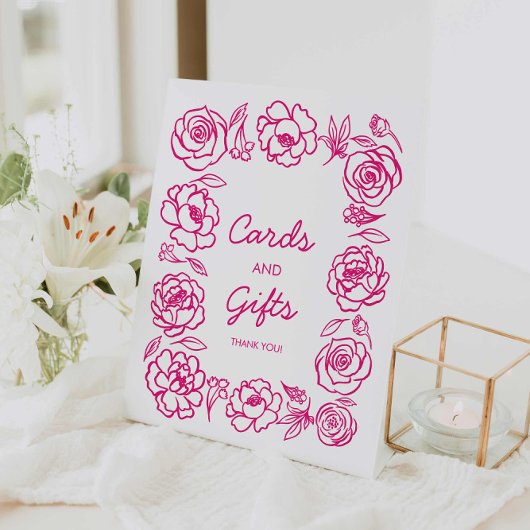 Signe De Table Symbole des Faveurs Flore Rose
