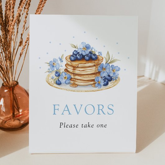 Signe De Table Symbole des Favoris de brunch aux bleuets