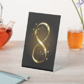 Signe De Table Symbole d'infini doré (In SItu)