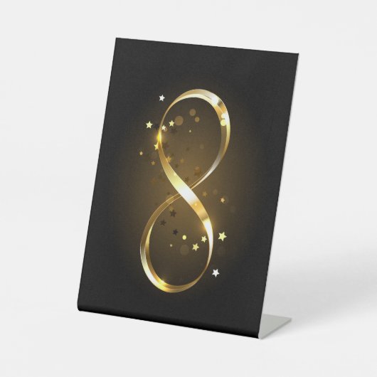 Signe De Table Symbole d'infini doré (Recto)