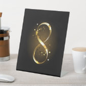 Signe De Table Symbole d'infini doré (In SItu)
