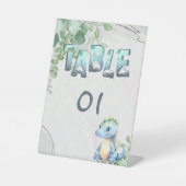 Signe De Table Symbole Dinosaure 1er Anniversaire Numéros de tabl (Recto)