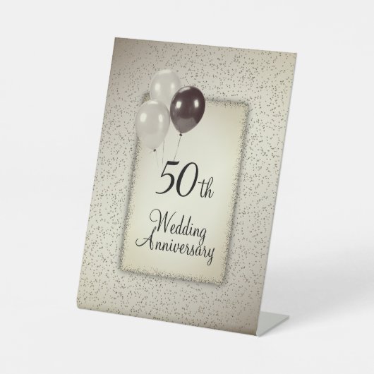 Signe De Table Symbole du 50e anniversaire du Mariage (Recto)