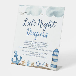 Signe De Table Symbole du Baby shower des plongeurs nocturnes
