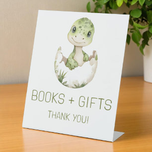 Signe De Table Symbole du Baby shower Livres et Cadeaux Cute Dino