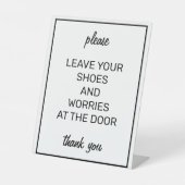 Signe De Table Symbole du compteur de chaussures moderne Basic Wh (Recto)