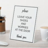 Signe De Table Symbole du compteur de chaussures moderne Basic Wh (In SItu)