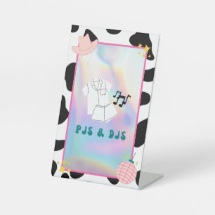 Signe De Table Symbole du Disco Cowgirl Bach Party "PJ & DJ"