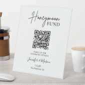 Signe De Table Symbole du fonds de lune de miel, QR Code Honeymoo (In SItu)