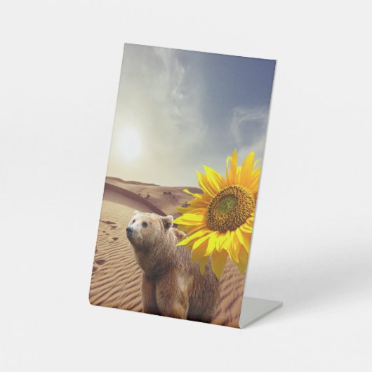 Signe De Table Symbole du guéridon de fleurs de tournesol (Recto)