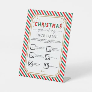 Signe De Table Symbole du jeu d'échange de cadeaux de Noël